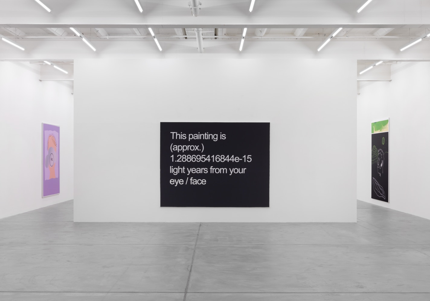 Installation view of Michael Williams paintings exhibition