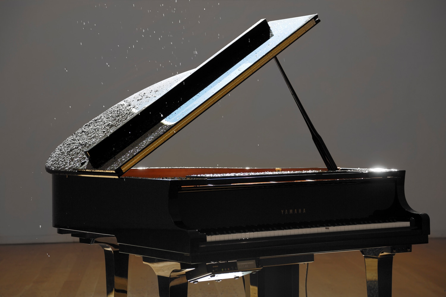 Installation view of sculptures by Liam Gillick