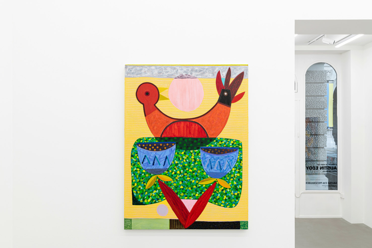 Installation view, Austin Eddy, Songs For The Sun., Galerie Eva Presenhuber, Vienna, 2024