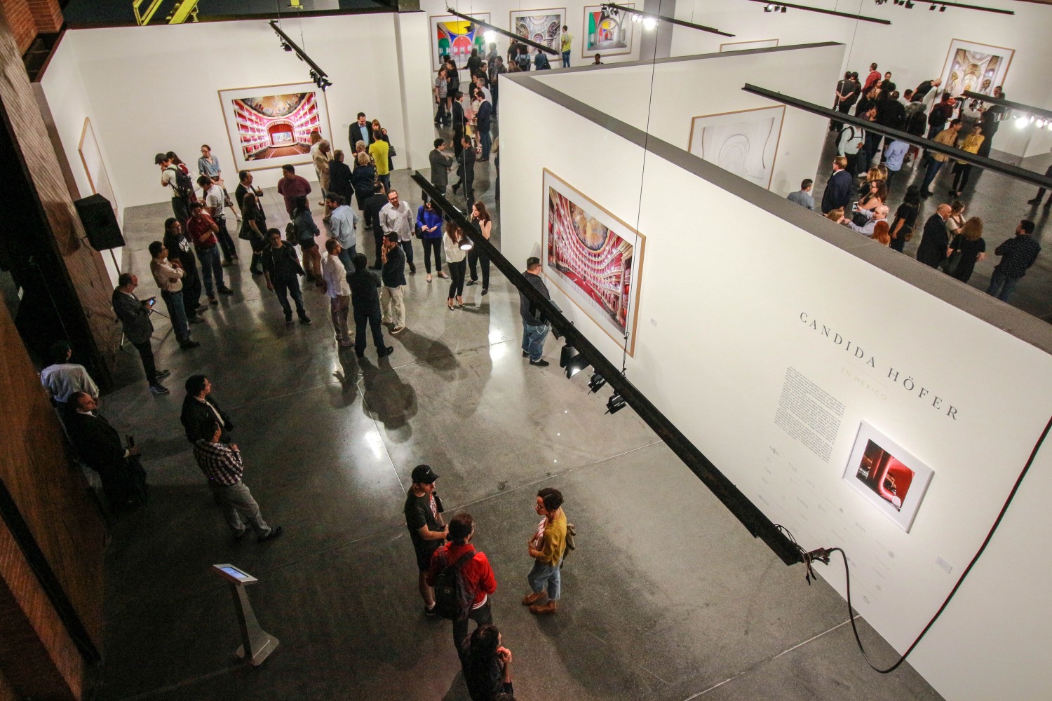 Installation view of photographs by Candida Höfer