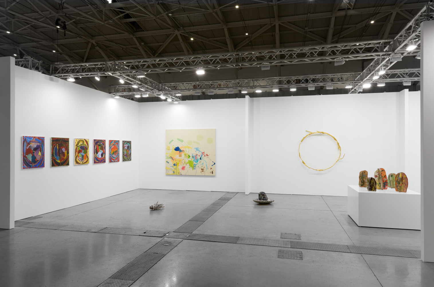 Installation view of works by various artists