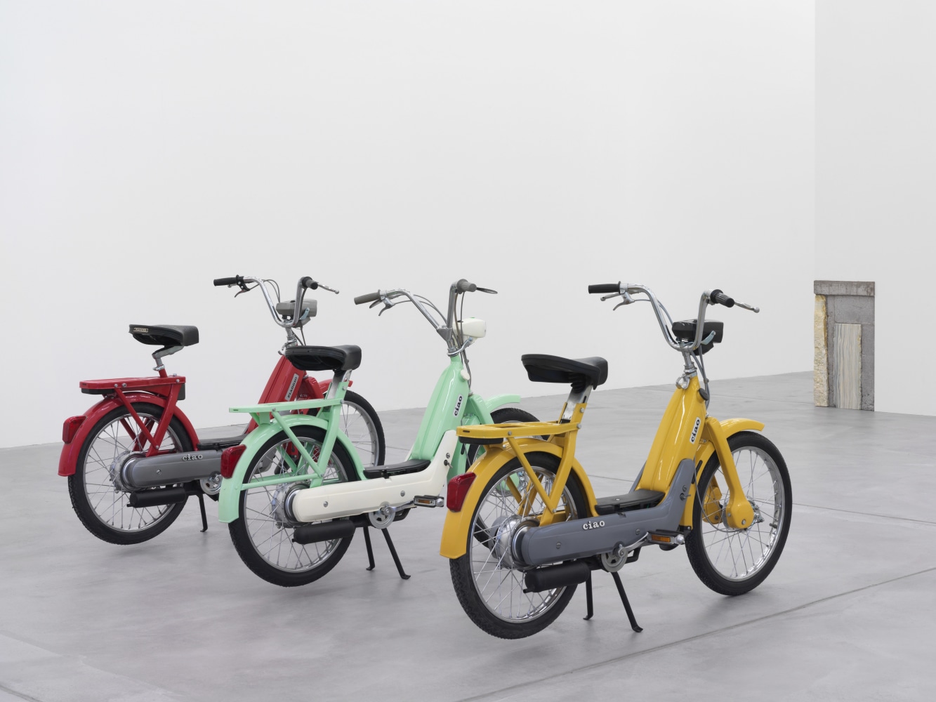 Installation view of Valentin Carron sculpture exhibition