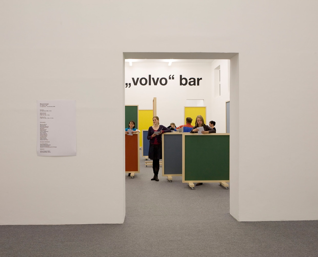 Installation view of sculptures by Liam Gillick