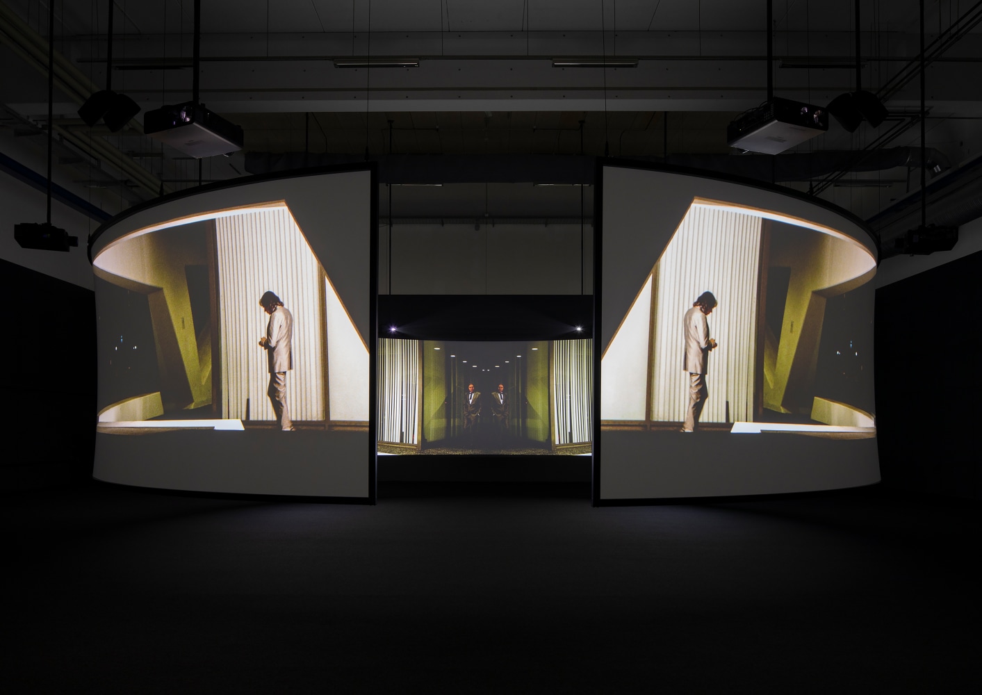 Installation view of Works by Doug Aitken