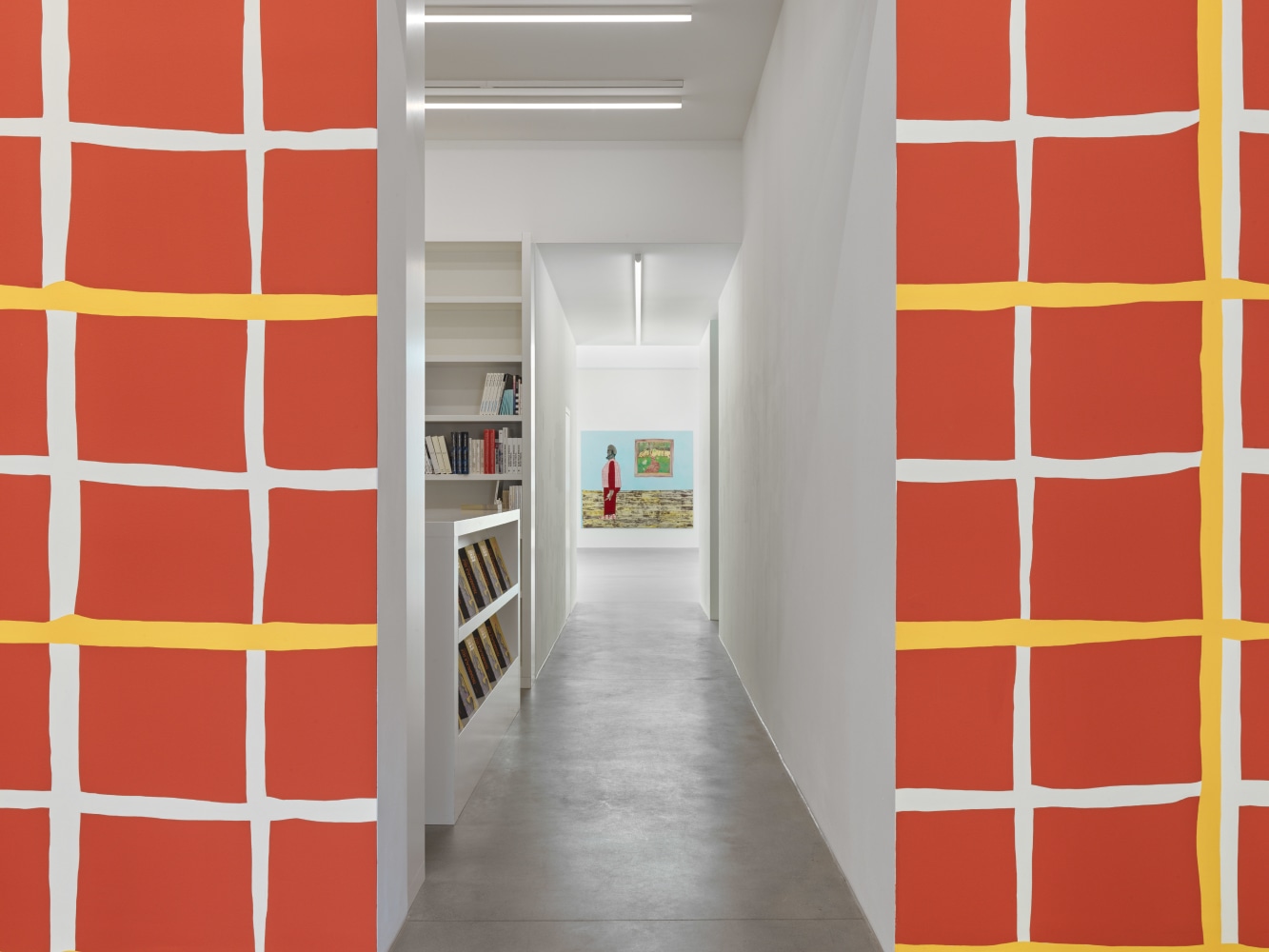 installation views of sculptures and paintings by Tschabalala Self