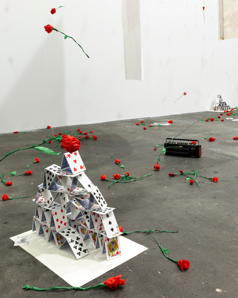 Installation view, Karen Kilimnik, The Joker Episode of The Avengers, Art Basel Unlimited, Basel, 2024