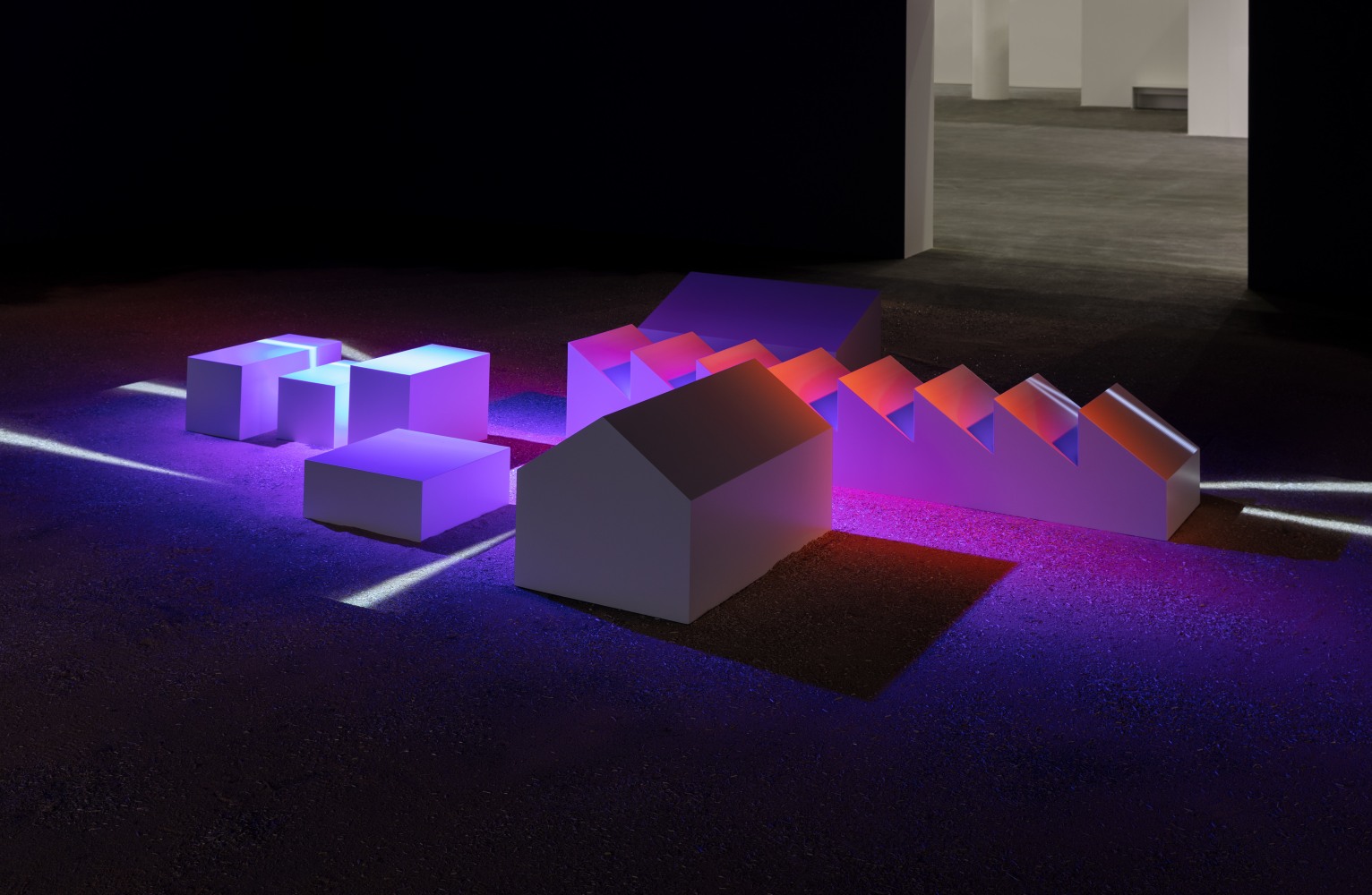 Installation view of sculpture by Liam Gillick