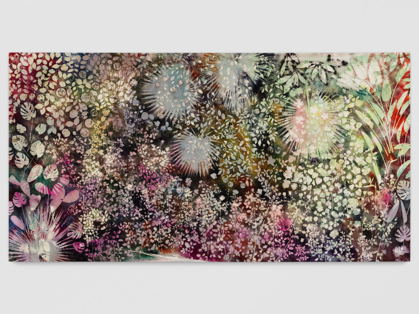 Sam Falls Schindler 2018 Pigment on canvas 330 x 635 x 4 cm / 129 7/8 x 250 x 1 5/8 in