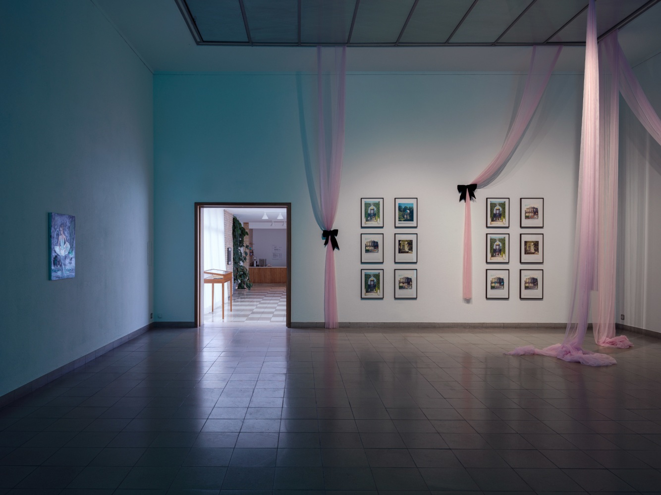 Installation view, Karen Kilimnik, Swan Lake, Kunsthaus Glarus, Glarus, 2023