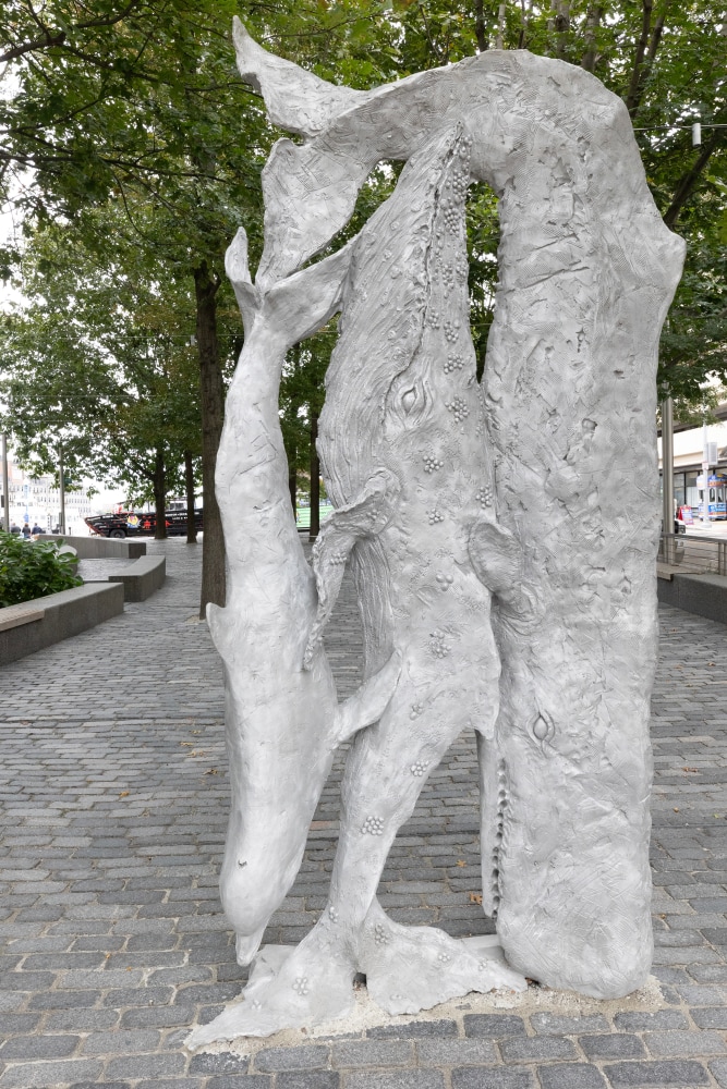 Installation view, Jean-Marie Appriou, Whale Song, Central Wharf, Boston, 2024
