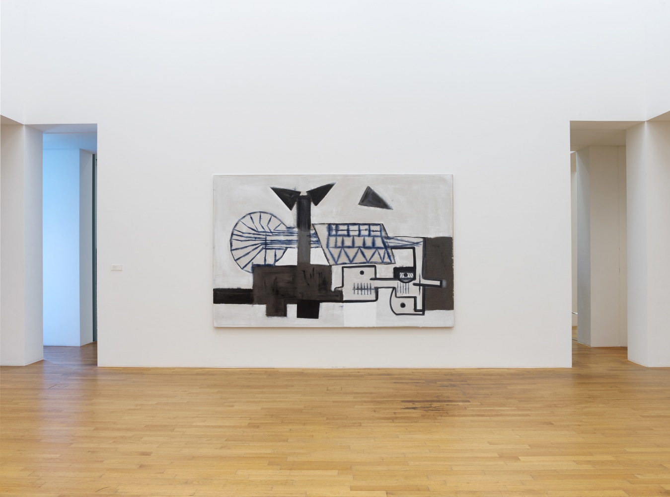 Installation view of paintings by Tobias Pils