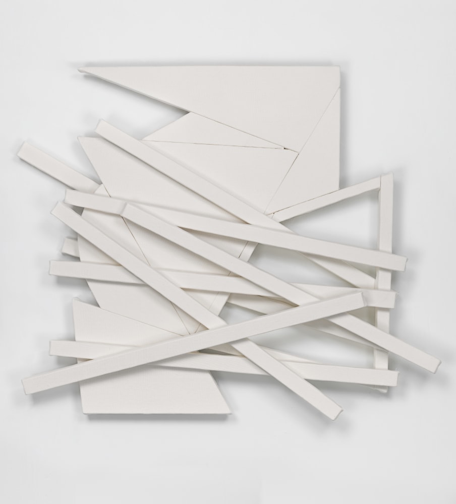 Wall relief by Wyatt Kahn Untitled 2021 Linen on linen on panel 113 x 132 x 16.5 cm / 44 1/2 x 52 x 6 1/2 in