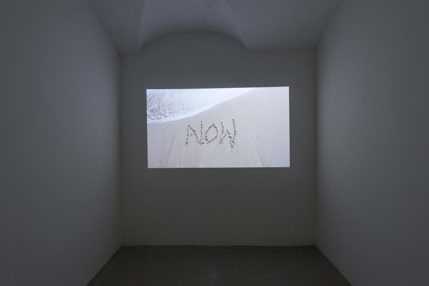 Installation view of sculptures and paintings by Sam Falls