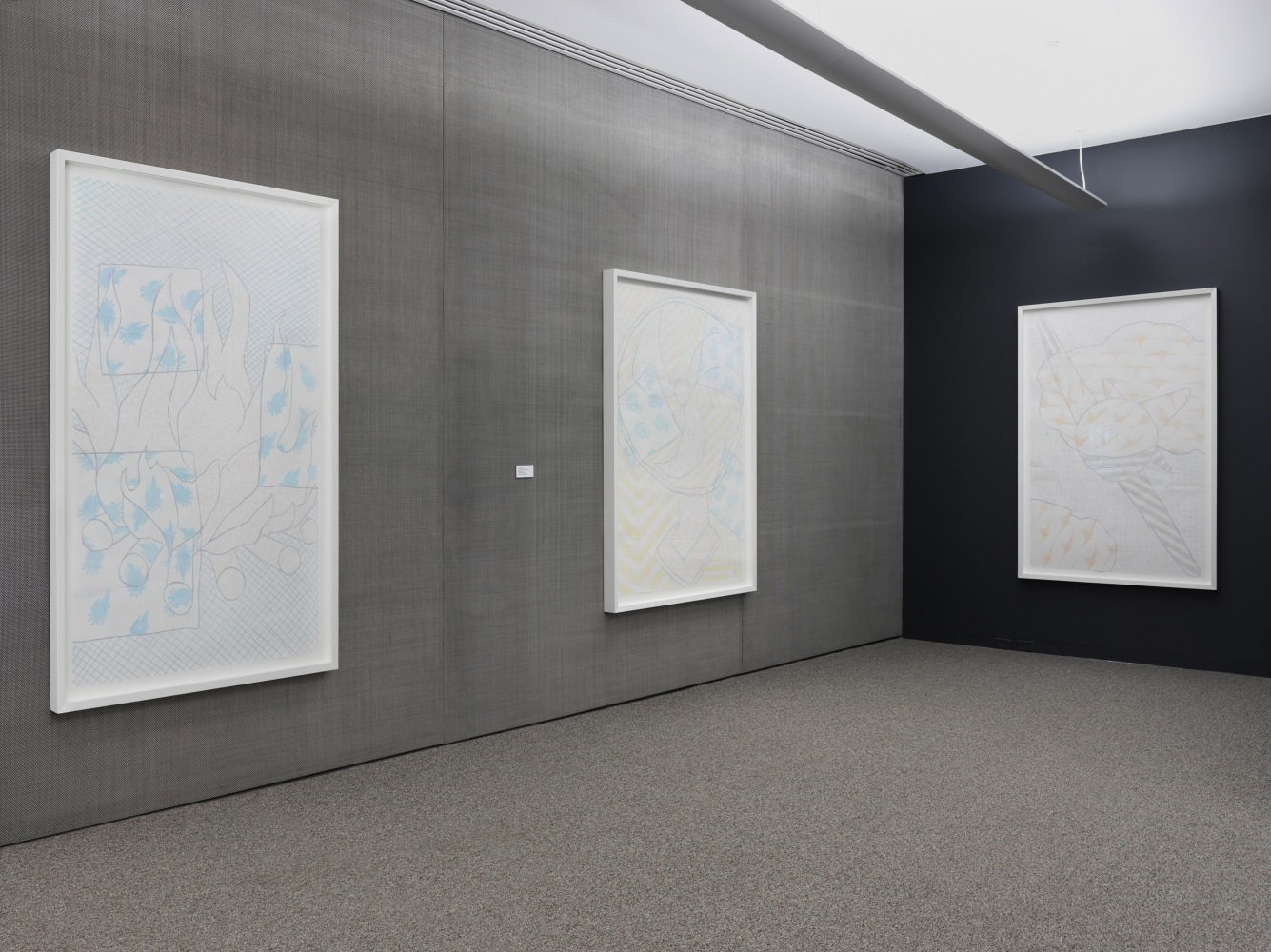 Installation view of works by Wyatt Kahn