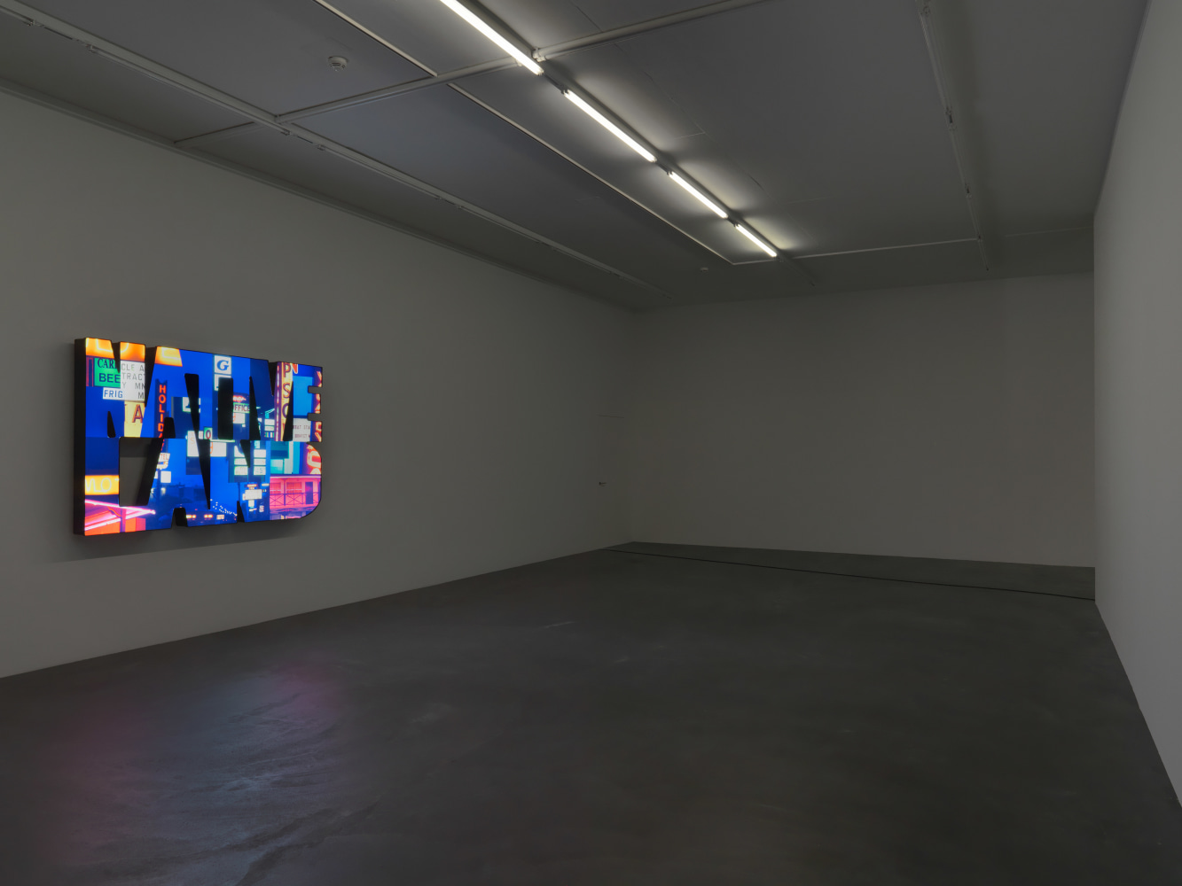 Installation view of Doug Aitken sculpture exhibition
