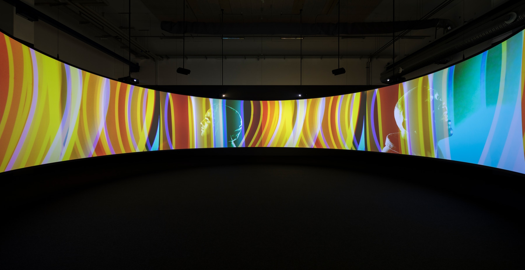 Installation view of Works by Doug Aitken