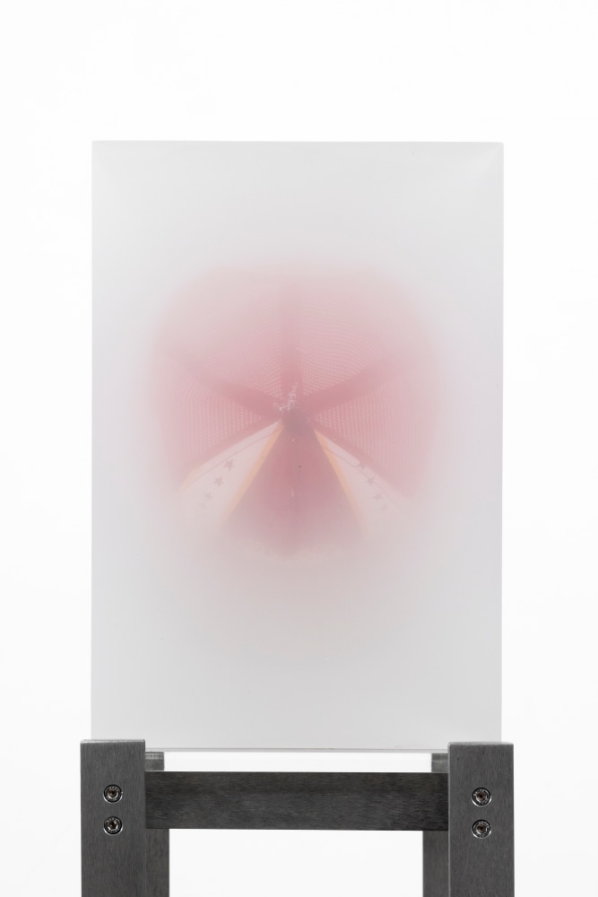 MATTHEW ANGELO HARRISON
Fog of American Ghosts
2024
Autoworkers hat, polyurethane resin, steel, acrylic
Sculpture 37 x 23 x 25 cm / 14 1/2 x 9 x 9 7/8 in
Pedestal 112 x 30.5 x 25.5 cm / 44 1/8 x 12 x 10 in
HARRI60086