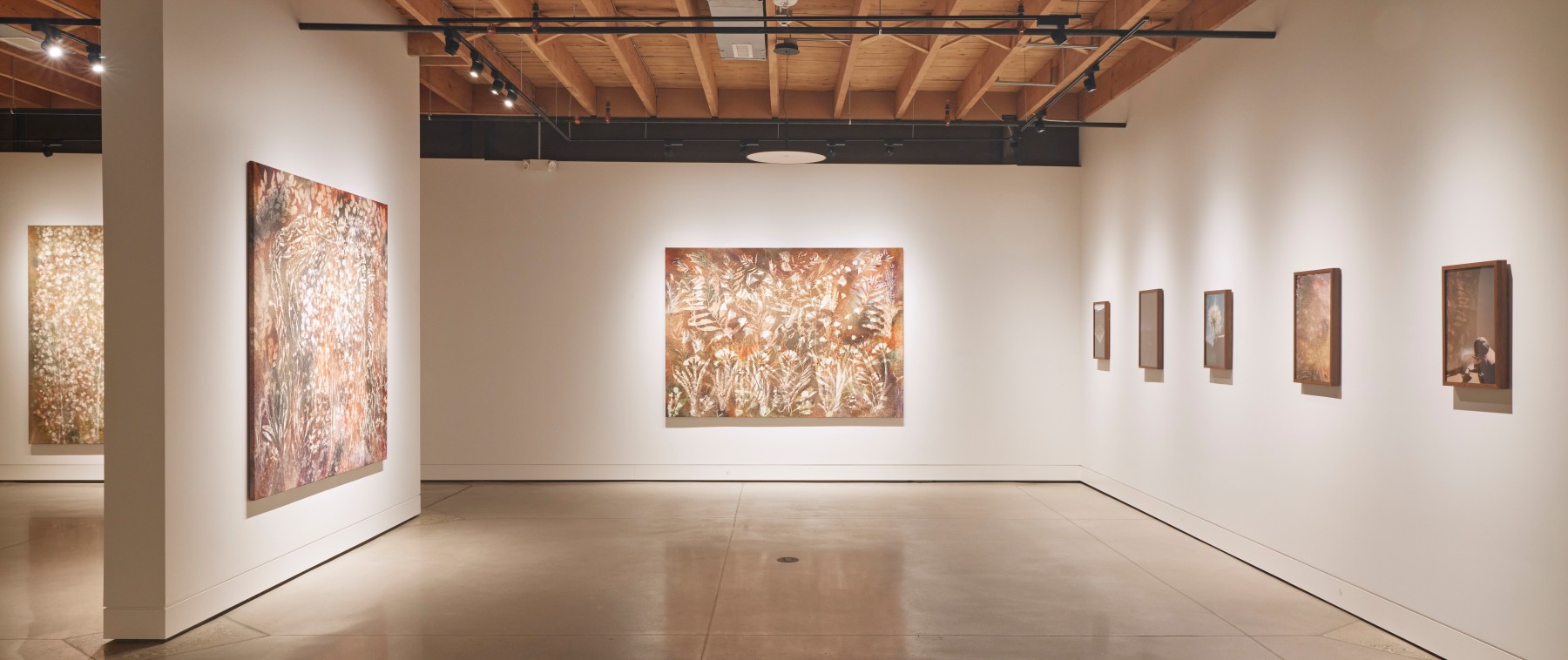 Installation view, Sam Falls, Nothing Without Nature, Cookie Factory, Denver, 2025
