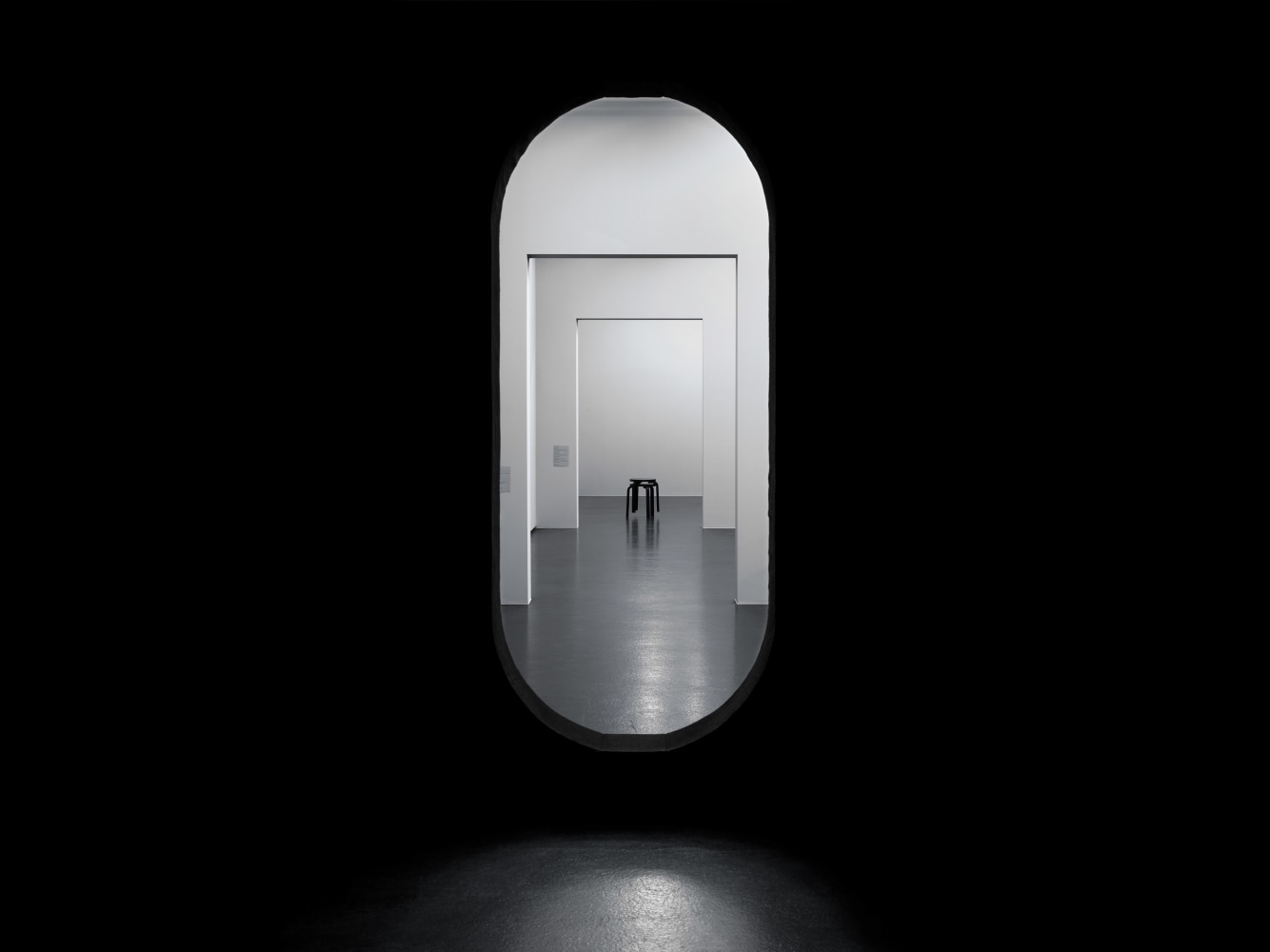 Installation view of sculptures by Ugo Rondinone