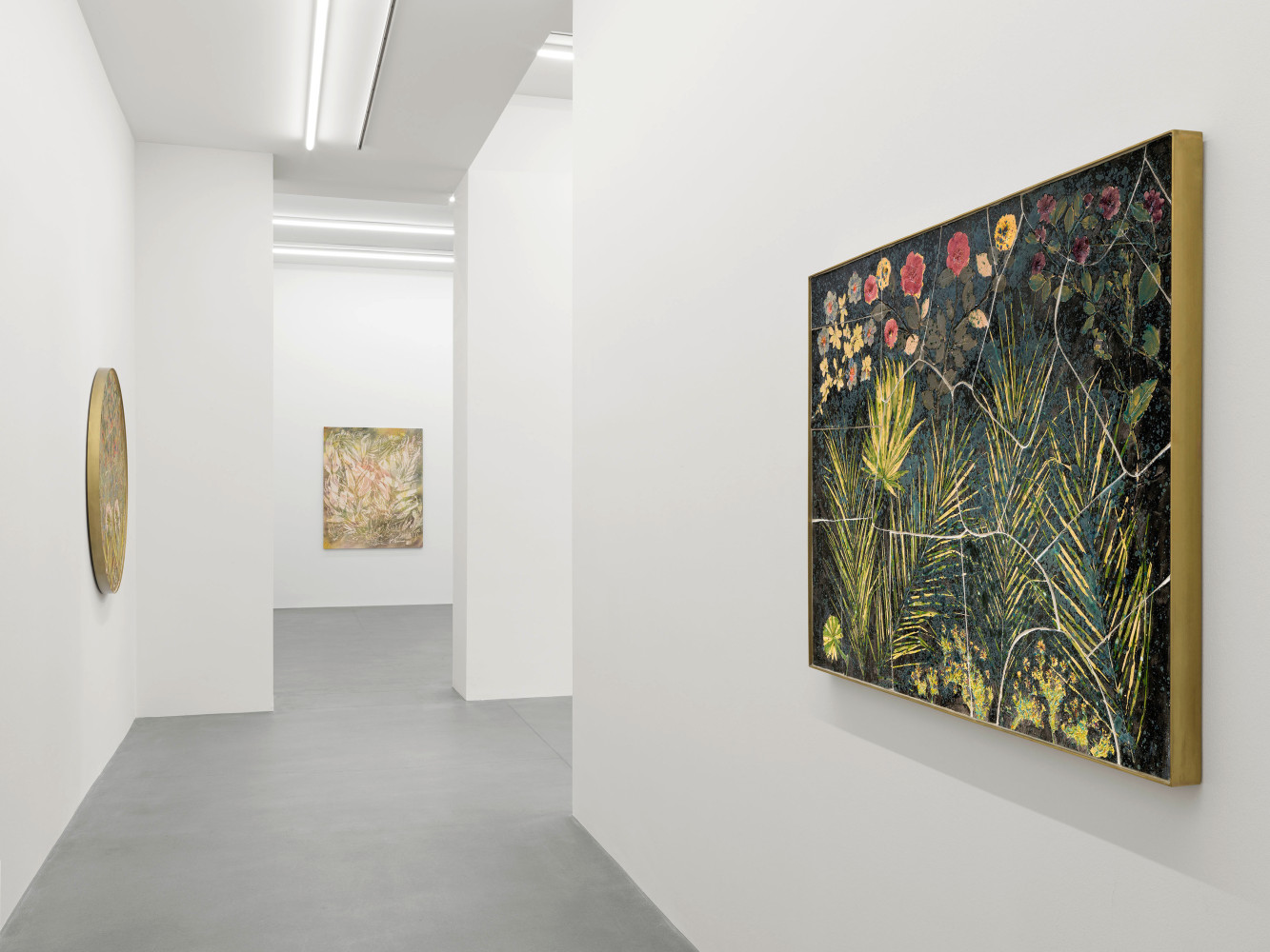 Installation view, Sam Falls, Galerie Eva Presenhuber, Waldmannstrasse, Zurich, 2025
