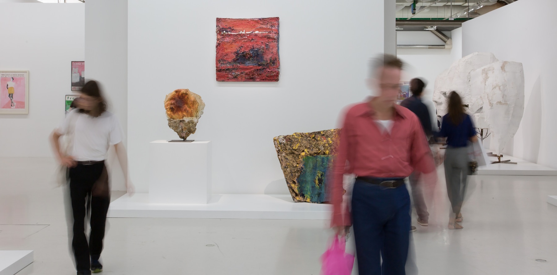 Installation view of works by Franz West