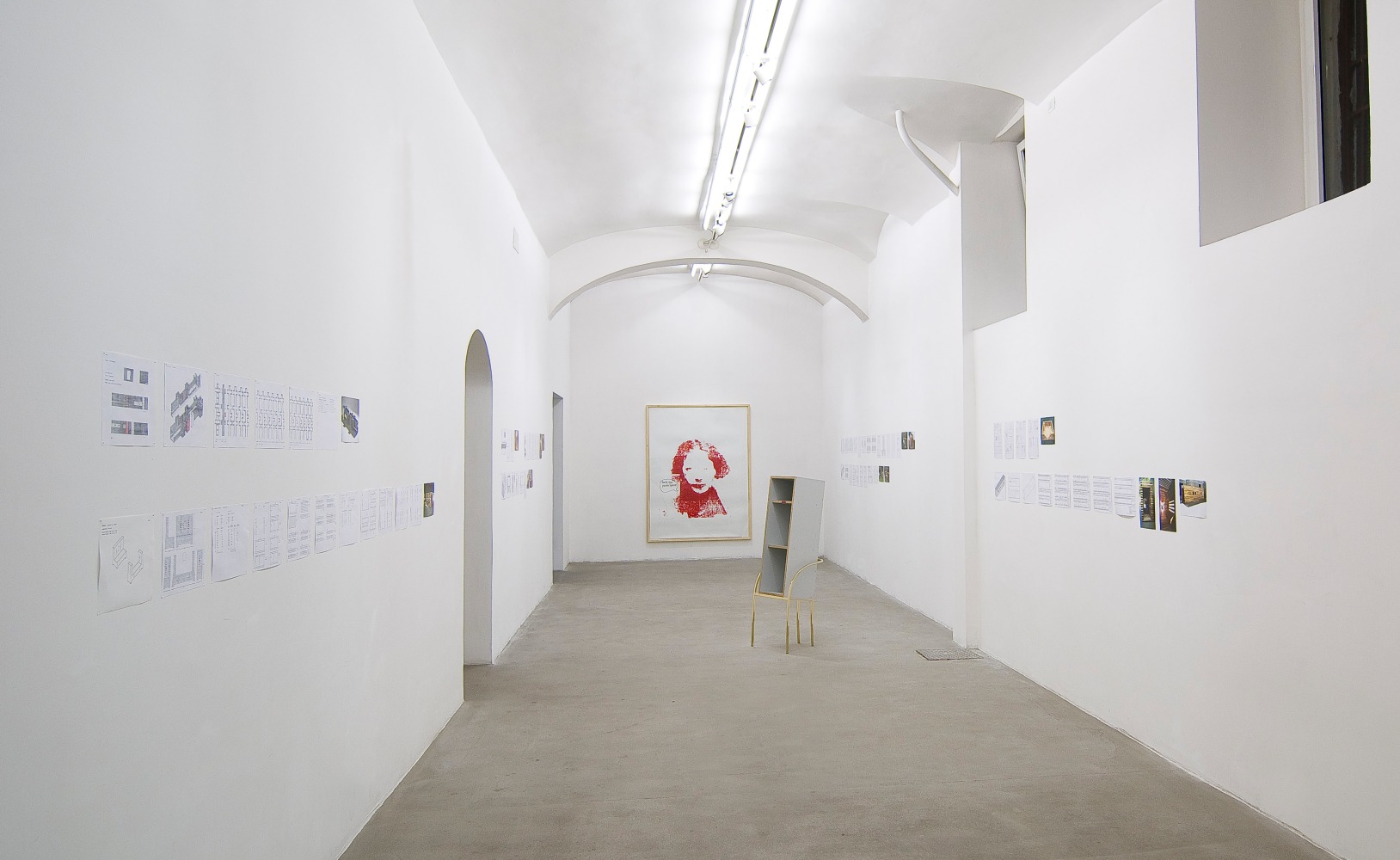 Installation view of works by Oscar Tuazon