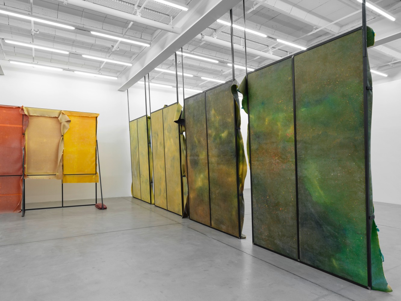 Installation view, Liesl Raff, A Corridor, a Room, and Four Dens, Galerie Eva Presenhuber, Maag Areal, Zurich, 2025