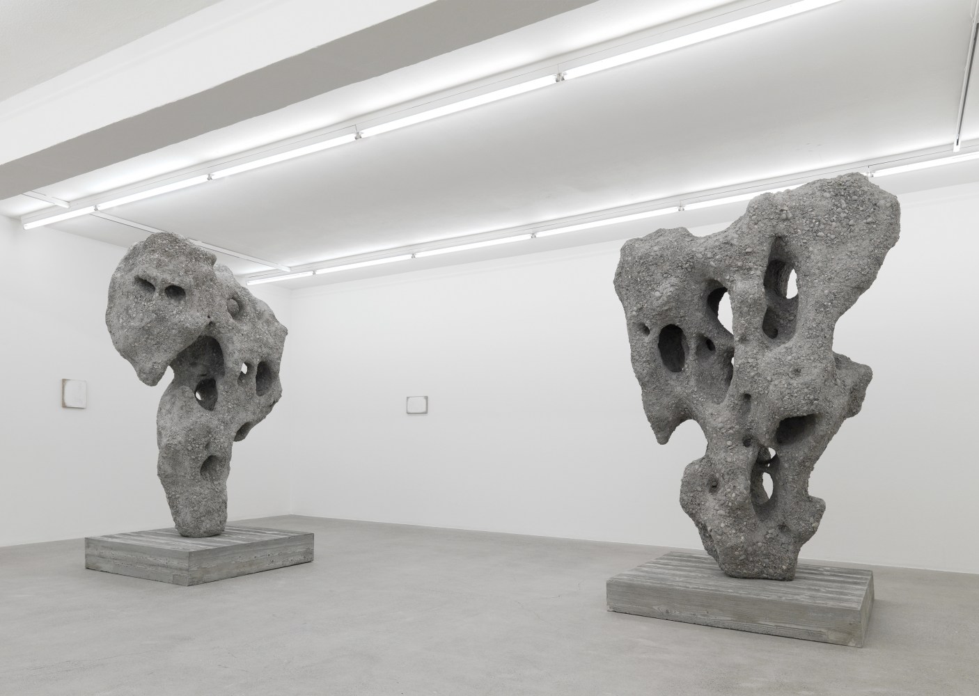 Installation view of Ugo Rondinone Scholar Rock sculptures