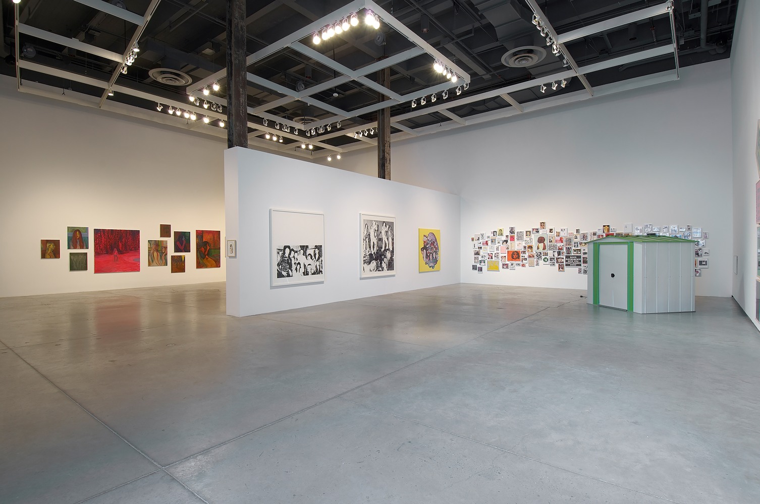 Installation view of works by Steven Shearer