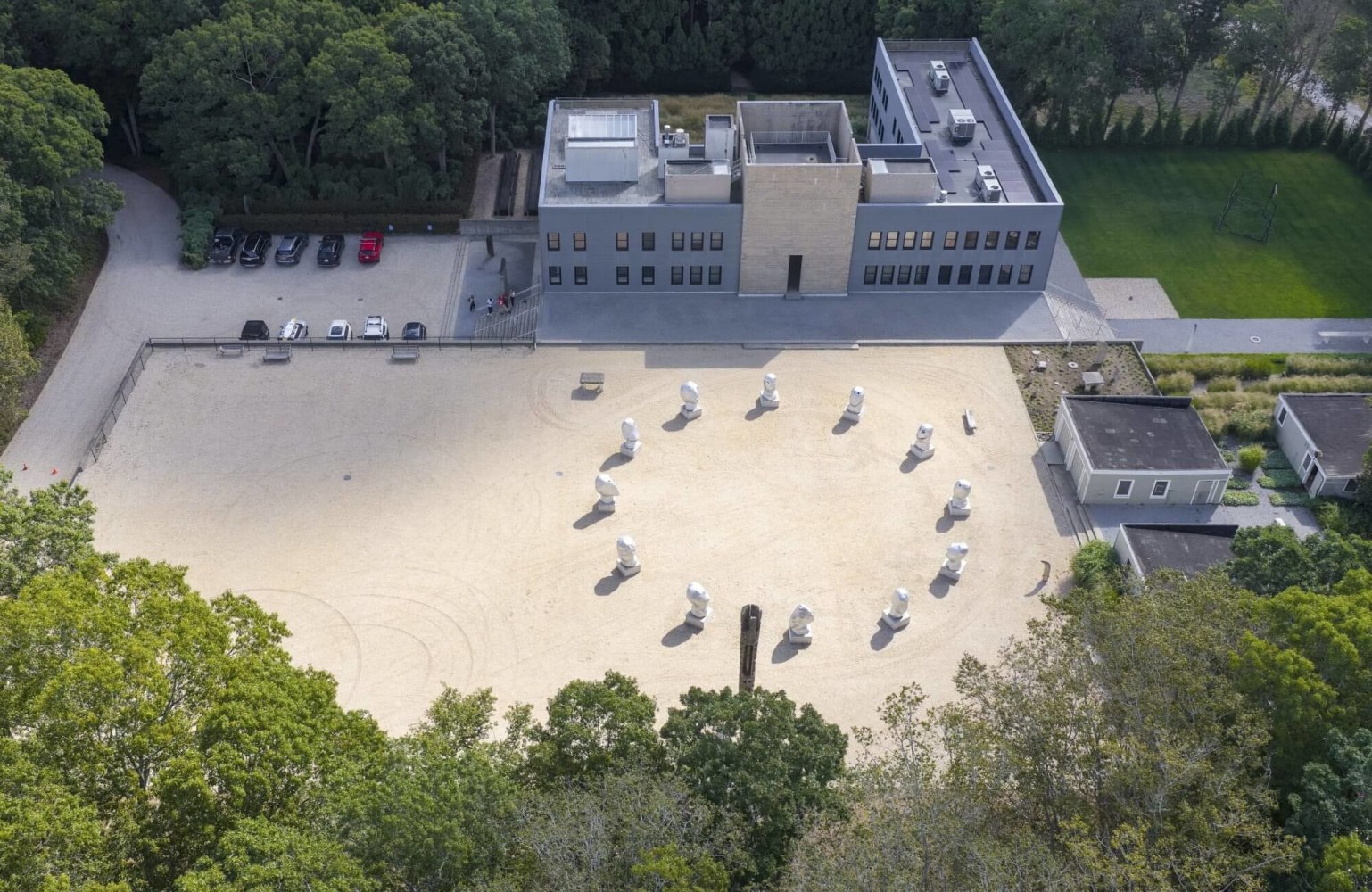 Installation view, Ugo Rondinone, sunrise. east, The Watermill Center, Hamptons, 2025