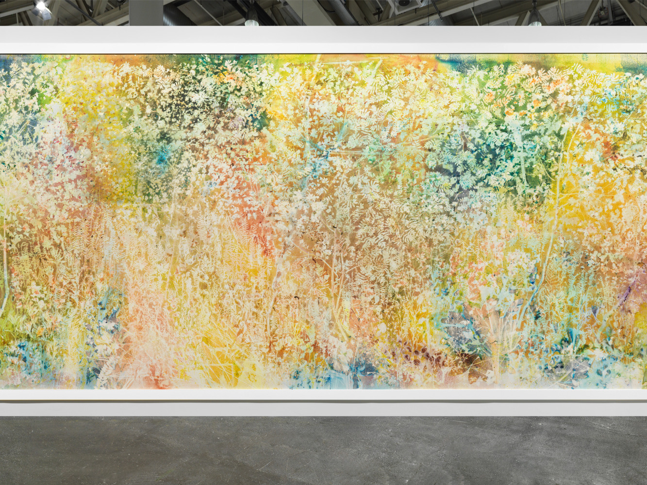 Installation view, Sam Falls, Spring to Fall, Art Basel Unlimited, Basel, 2024