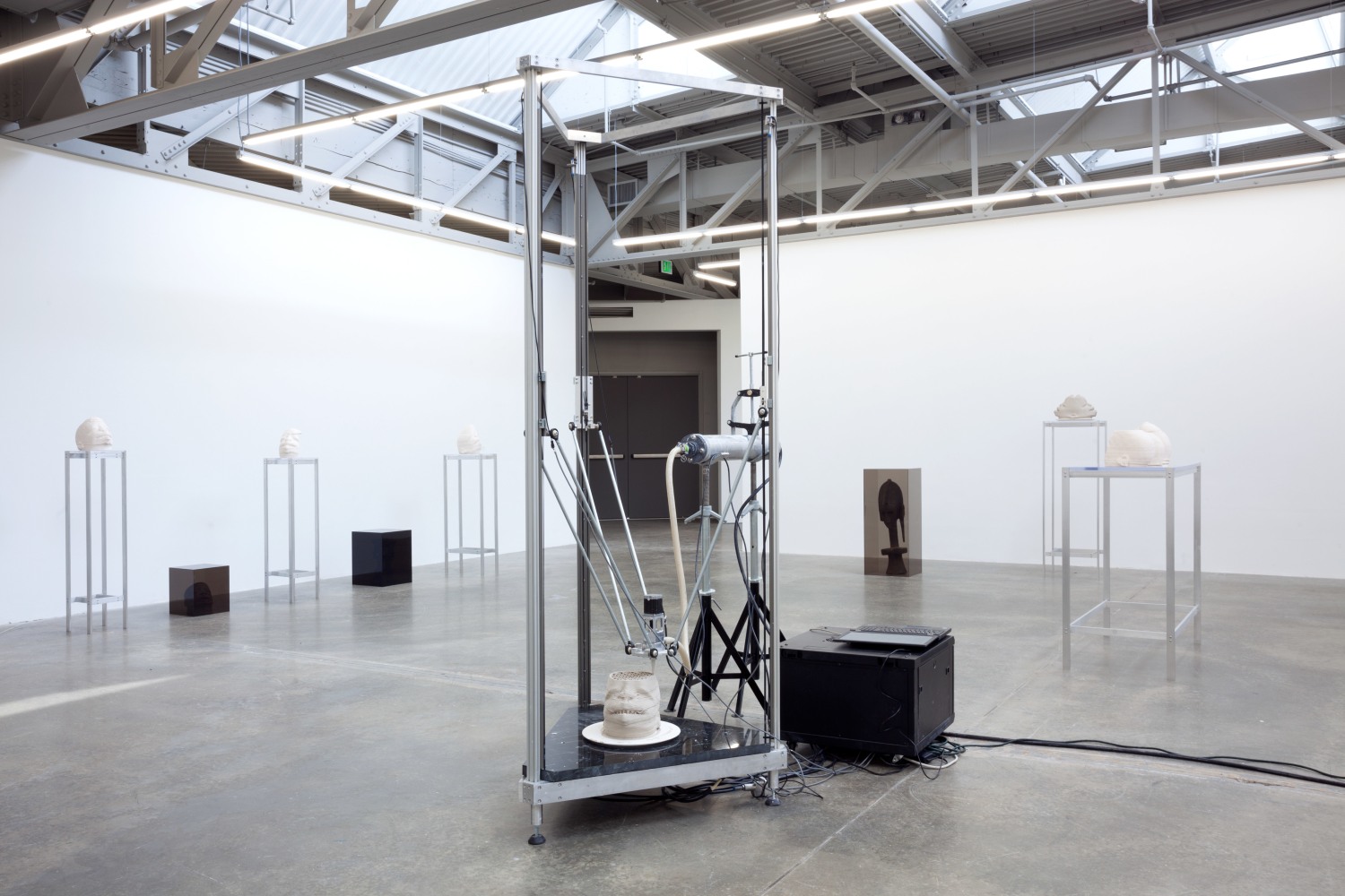 Installation view of sculptures by Matthew Angelo Harrison