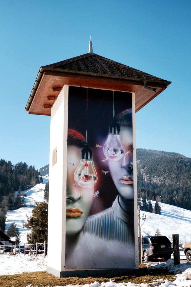 Installation view, Louisa Gagliardi, Electric Company (2025), Elevation 1049, Gstaad, 2025