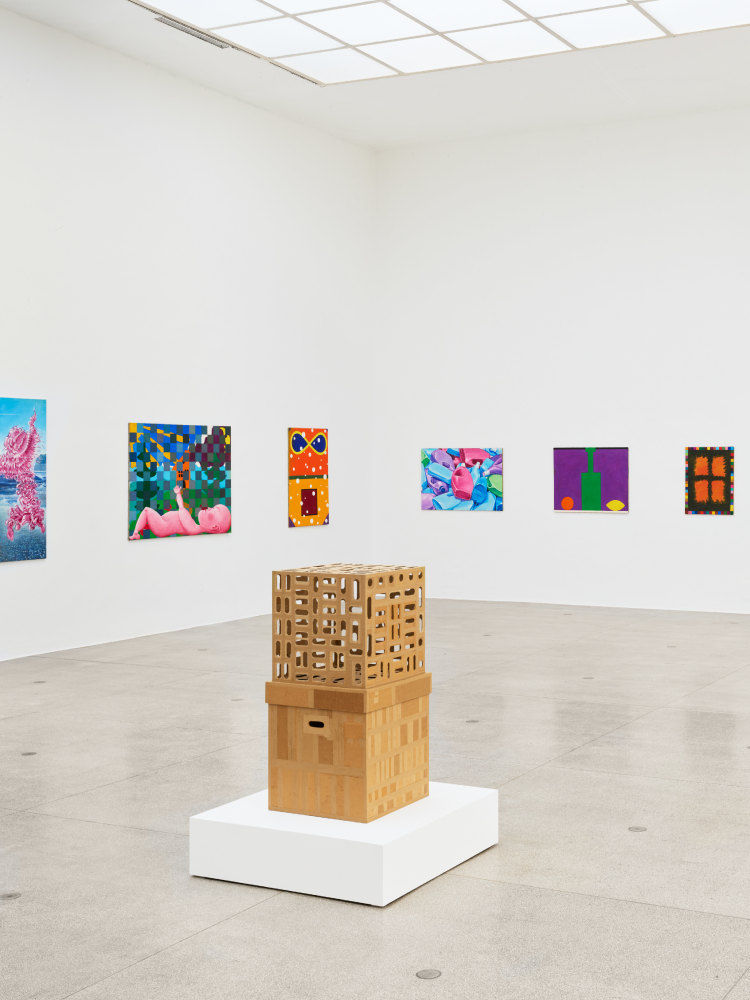 installation view of works by Jean-Frédéric Schnyder