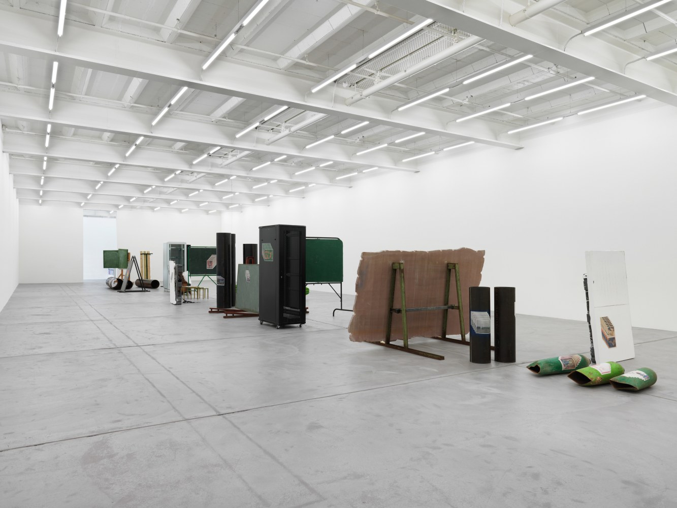 Installation view of Matias Faldbakken sculpture installation exhibition