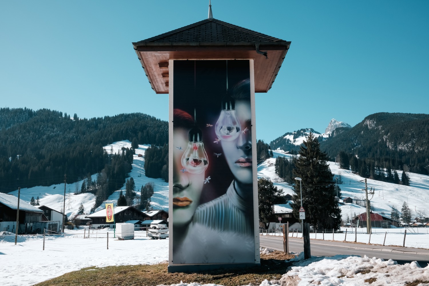 Installation view, Louisa Gagliardi, Electric Company (2025), Elevation 1049, Gstaad, 2025