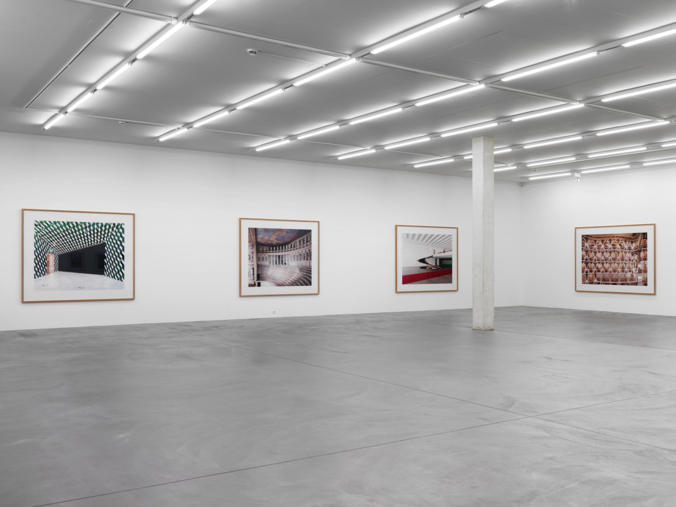 Installation view of Candida Höfer photography exhibition