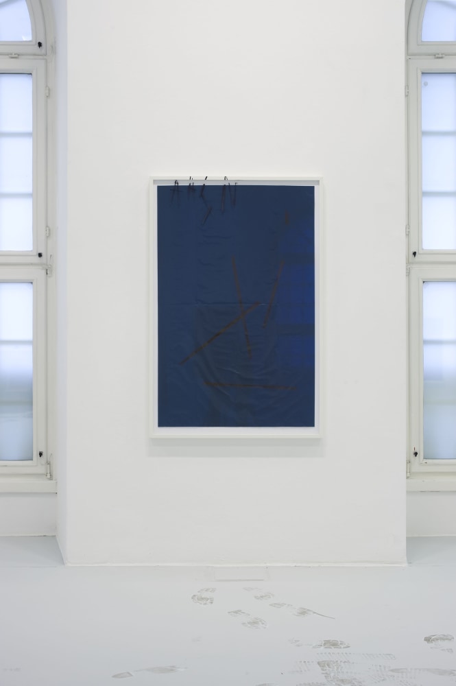 Installation view of sculptures by Matias Faldbakken