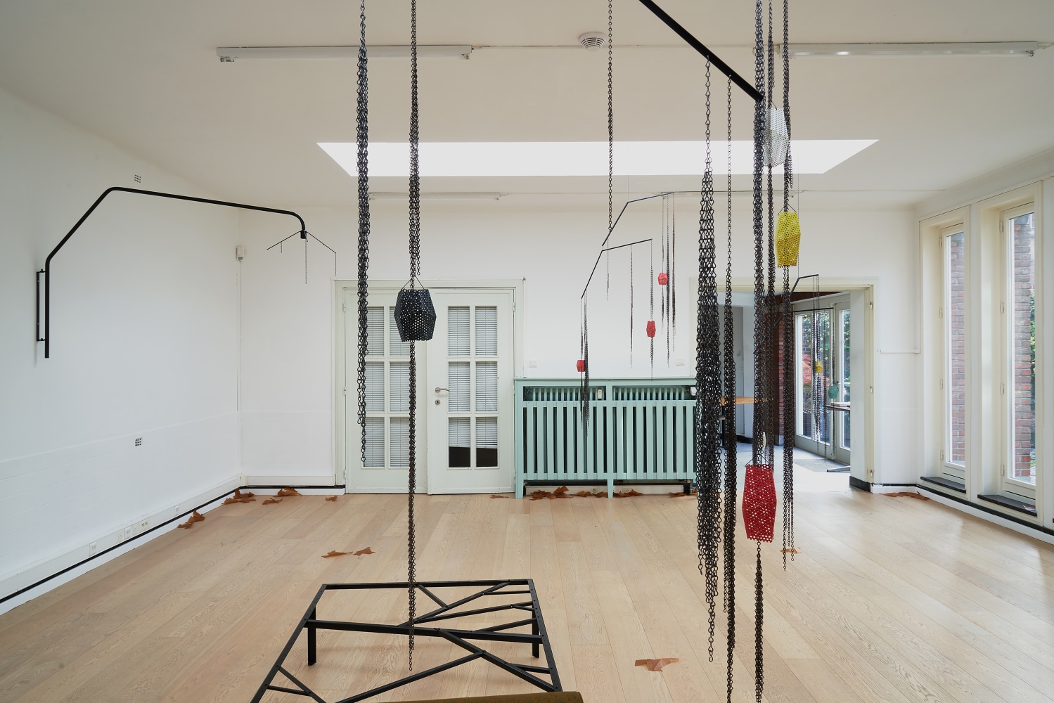Installation view of sculptures by Martin Boyce