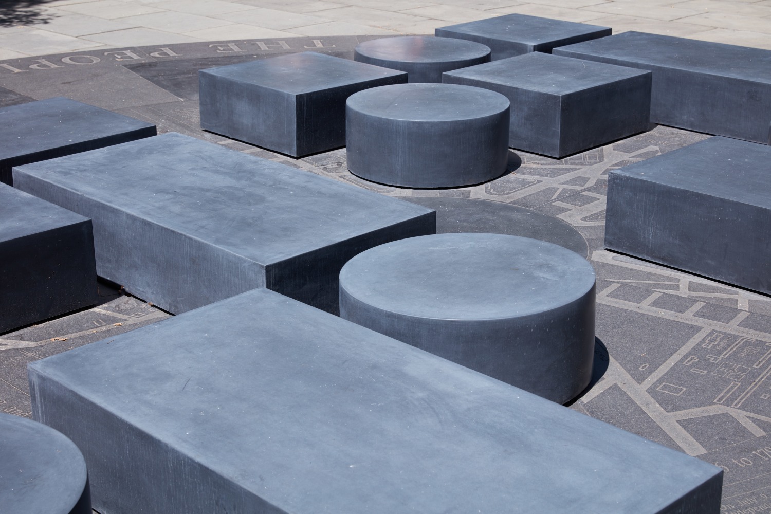 Installation view of sculpture by Adam Pendleton