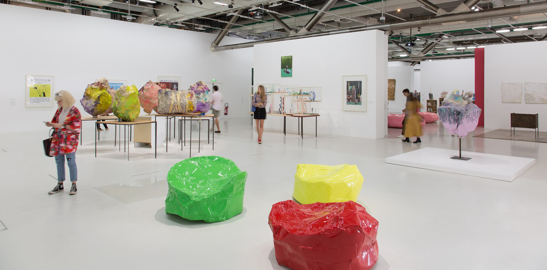 Installation view of works by Franz West