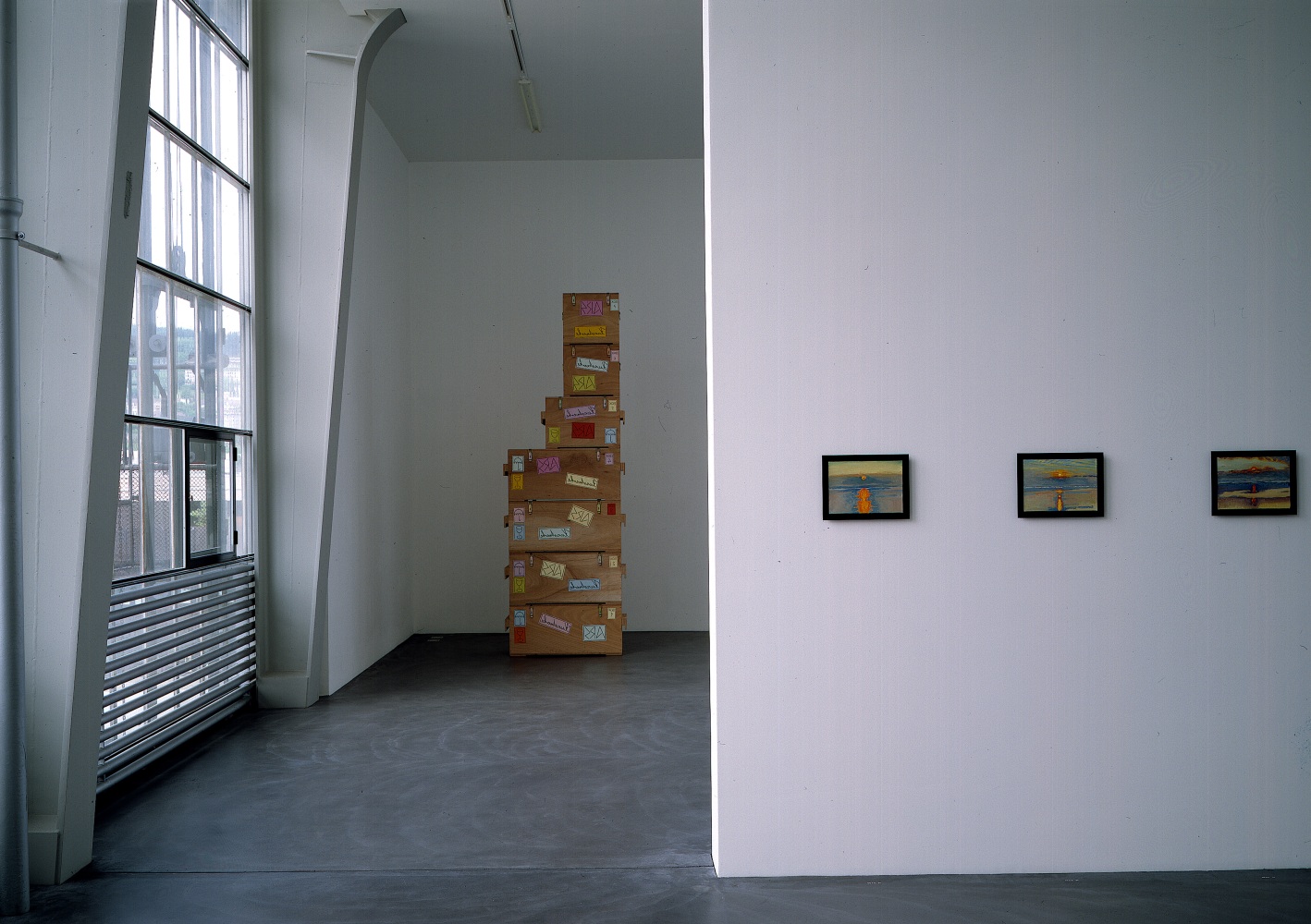 Installation view of paintings by Jean-Frédéric Schnyder
