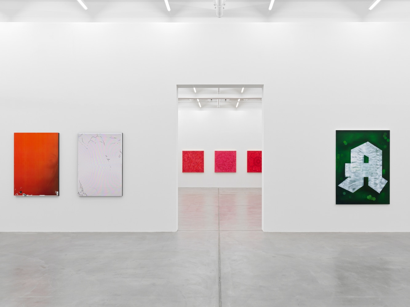 Installation view of works by various artists