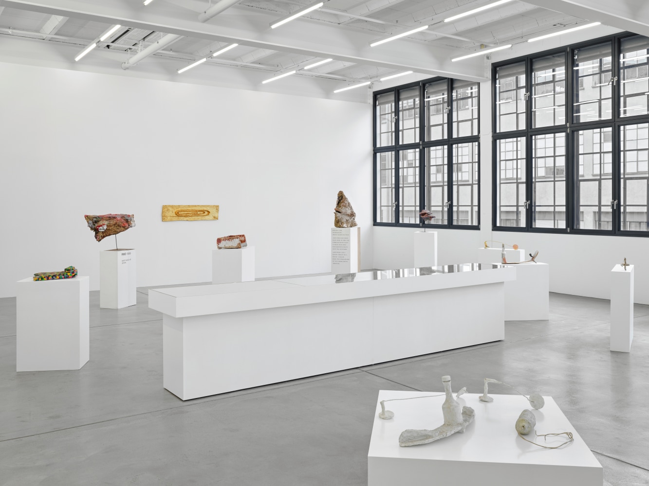 Installation view, Franz West, Die fr&amp;uuml;hen Werke / Early Works, Galerie Eva Presenhuber, Maag Areal, Zurich, 2025