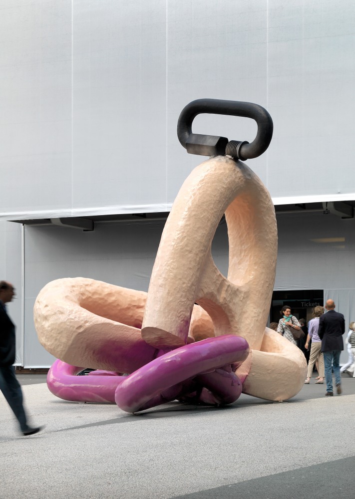 Installation view of sculpture by Mark Handforth