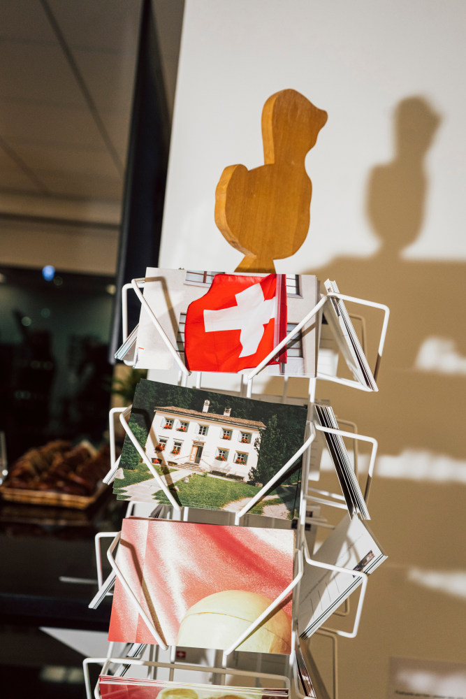 Installation view, Lucas Blalock, Souvenir Cinema, Swiss Consulate, New York, 2025