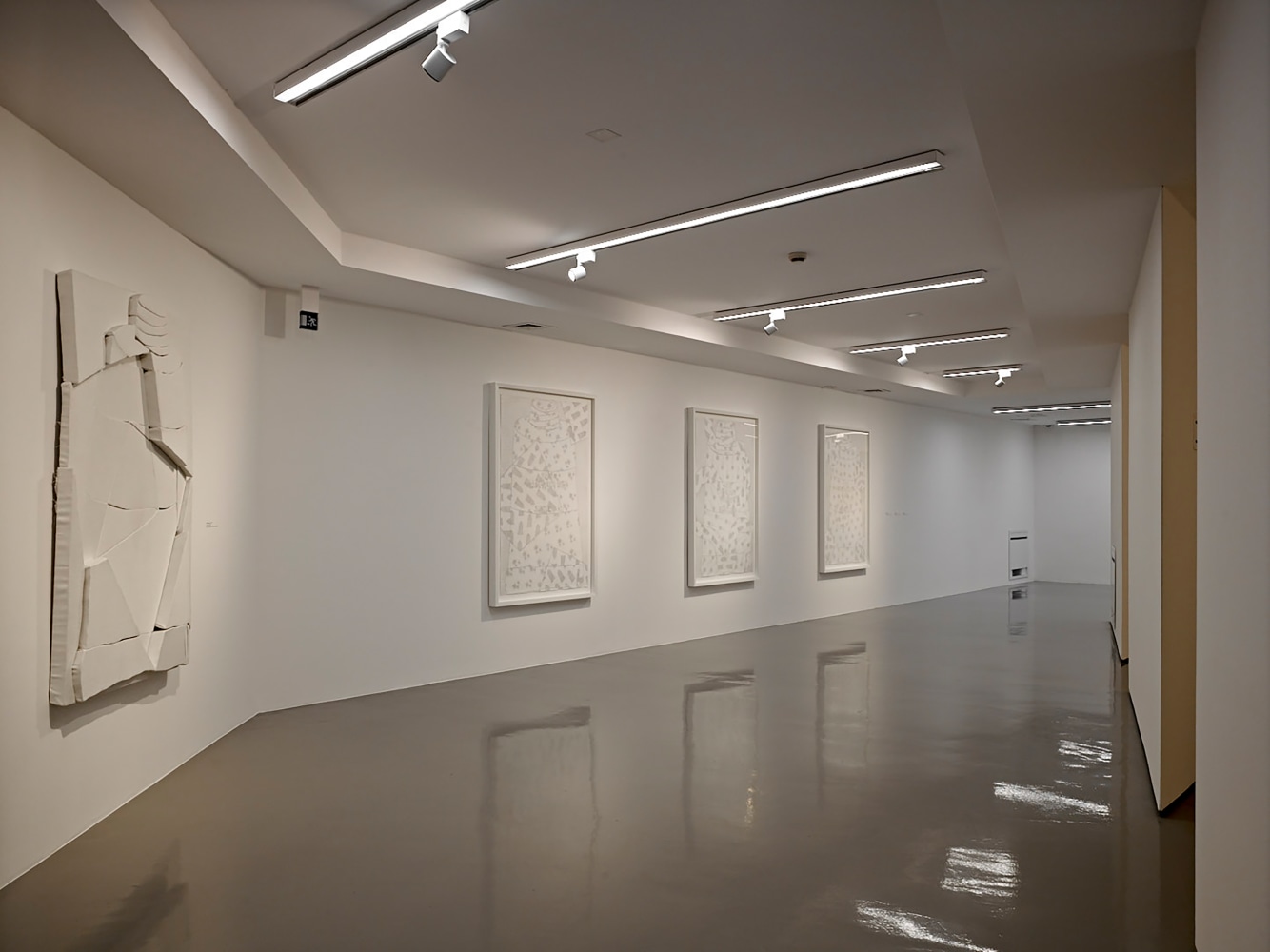 Installation view of works by Wyatt Kahn