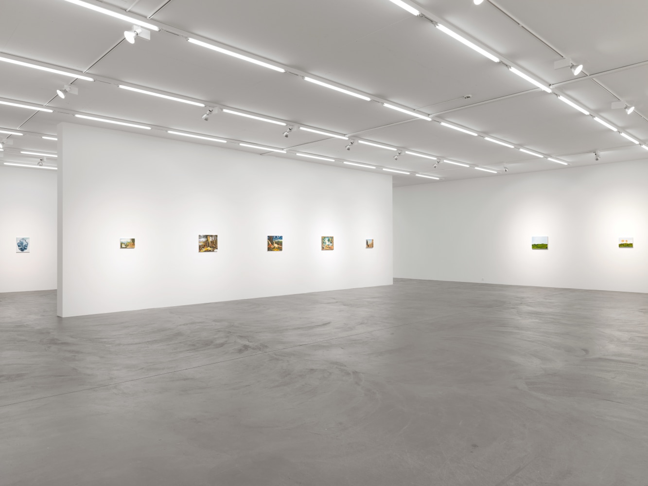Installation view of Karen Kilimnik paintings exhibition