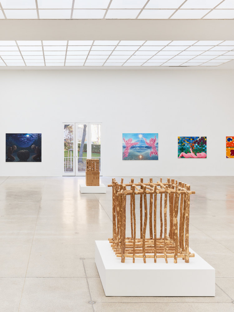 installation view of works by Jean-Frédéric Schnyder