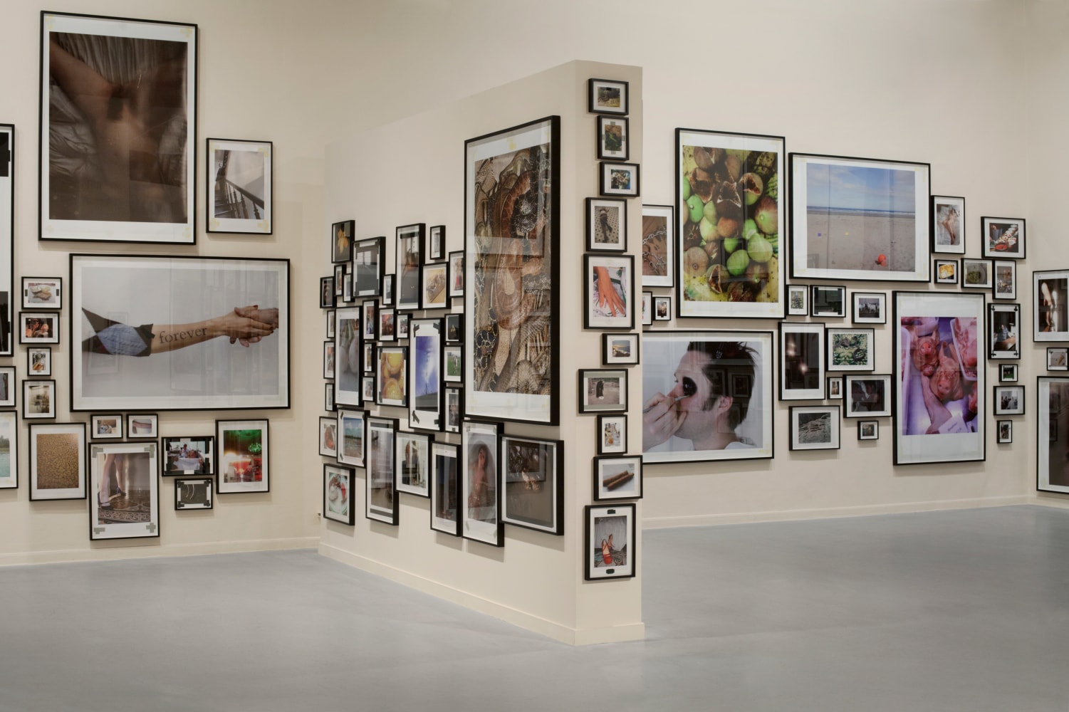 Installation view of photographs by Douglas Gordon